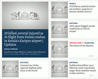 This animation shows how the jQuery Javascript library has prevented images from being displayed, something it was supposed to take care of in all browsers and versions. The Hindu rendered useless by jquery