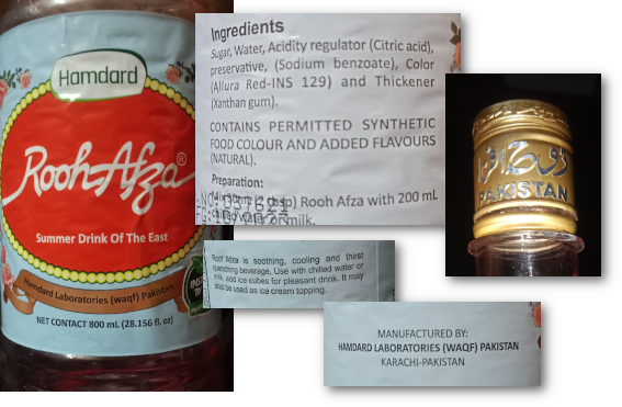 Photo of Rooh Afza bottle