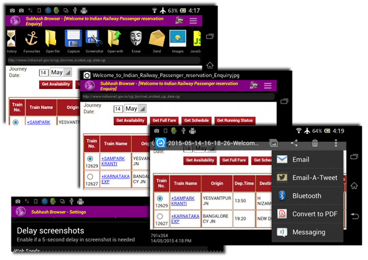 Toolbar button to save web pages as image screenshots