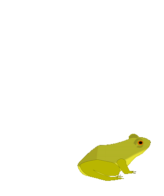 GIF animation showing a moving frog Frog Animation 2