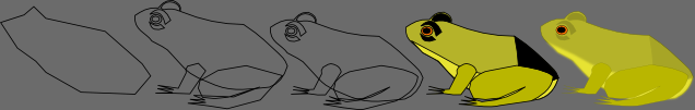The frog drawing was initially created in Inkscape Frog vector image in Inkscape