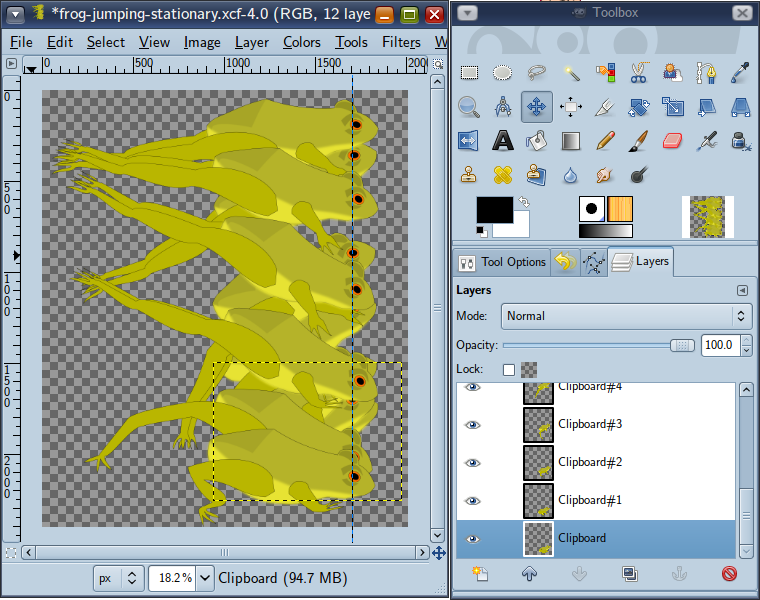 Frog animation assembly